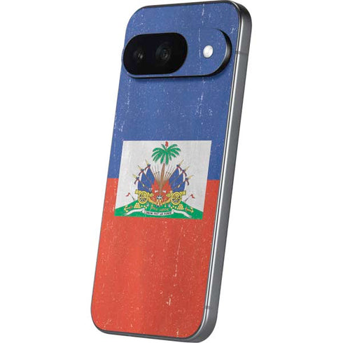 Haitian Flag Distressed Google Pixel 9 Skin